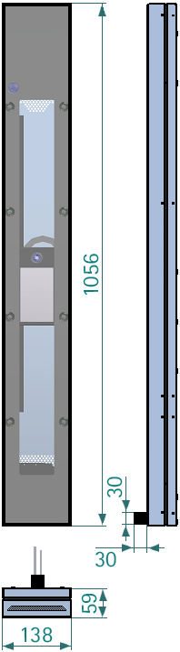 Dimensions of the P2-100