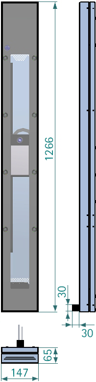 Dimensions of the P2-200