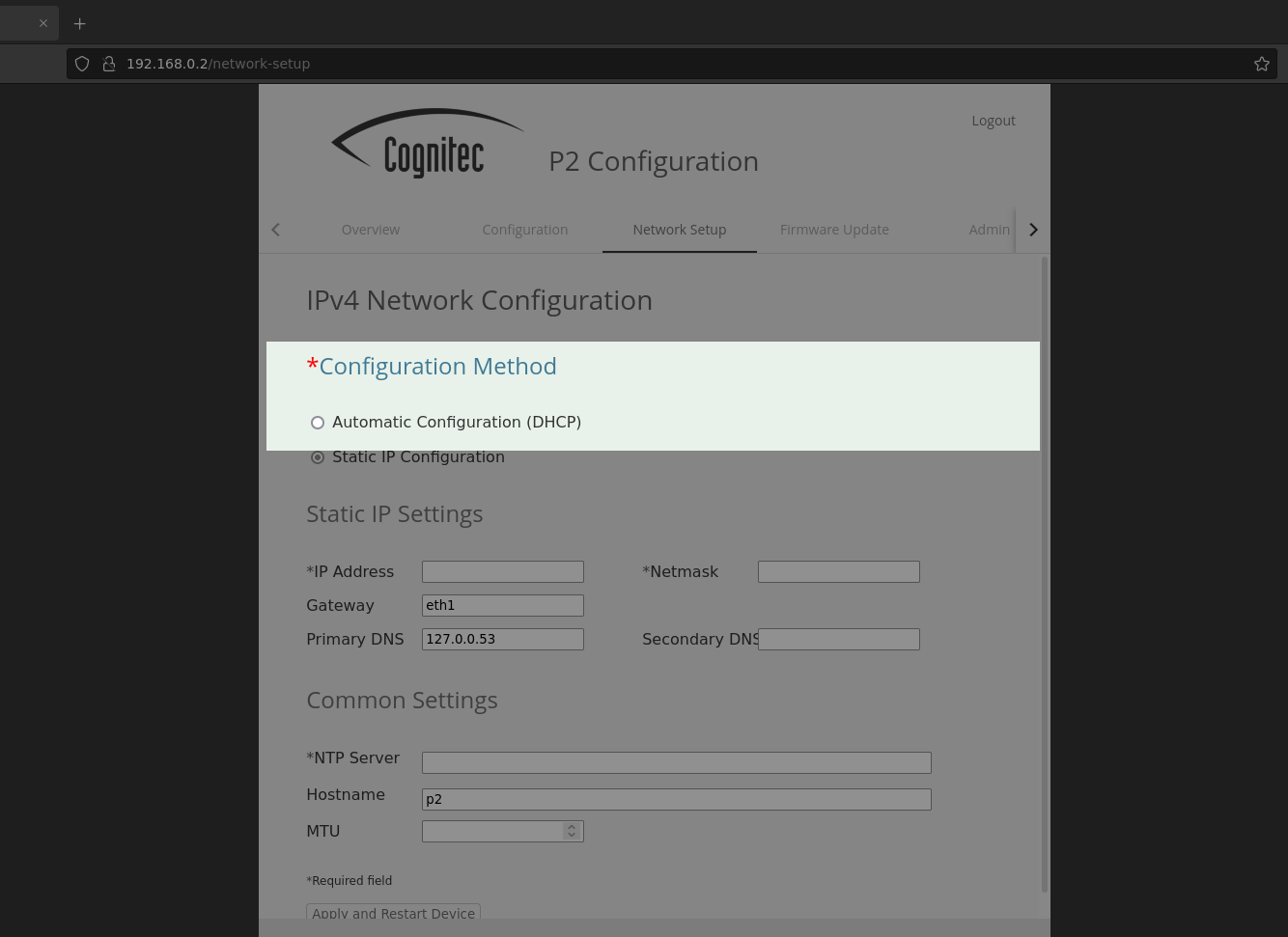 Automatic IP configuration